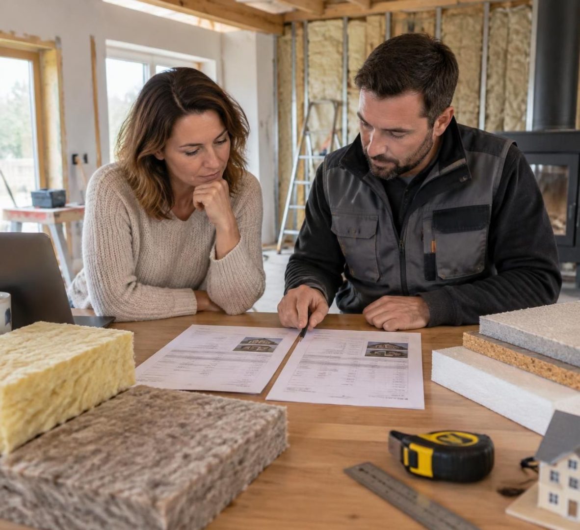 deux devis d’isolation affichent des épaisseurs très différentes ? comparez la performance thermique, les matériaux, le coût et la conformité avant de choisir.