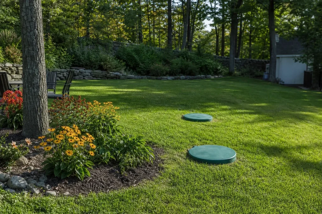 Jardin remis en état après l’installation d’une fosse septique